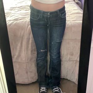 Edgy Y2K Decree Boot Cut Low Rise Jeans